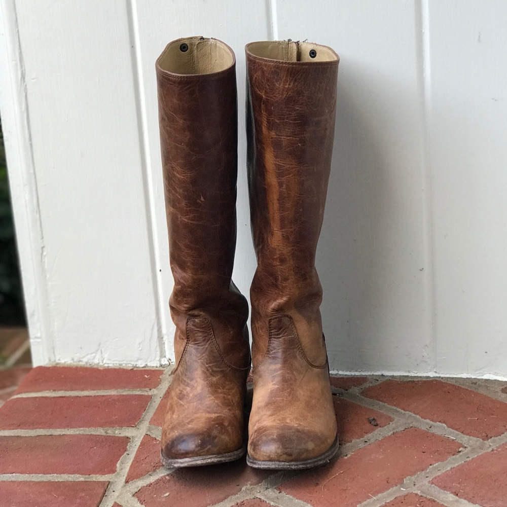 FRYE Melissa Button Back Zip Boots